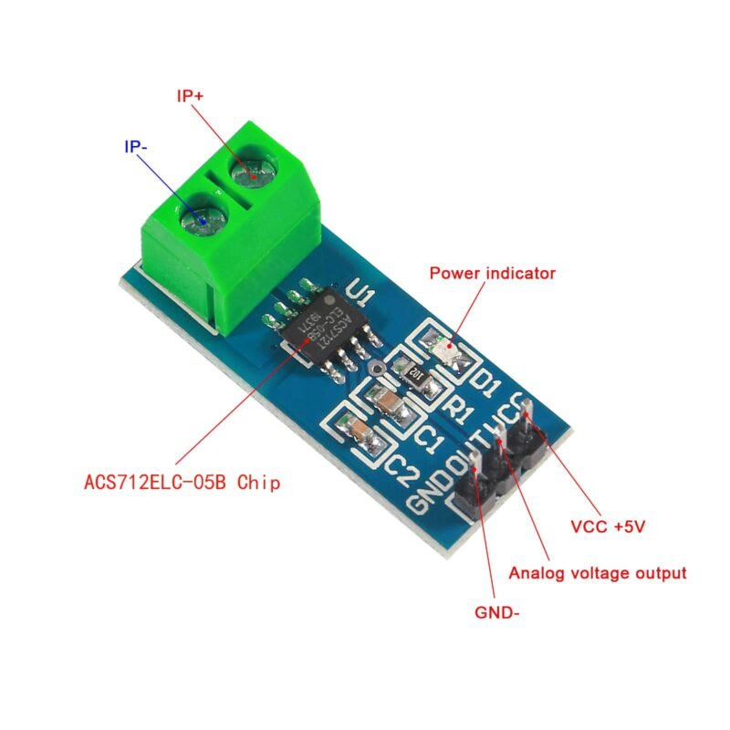 ACS712 – 5A Range Current Sensor Module – Finerobo