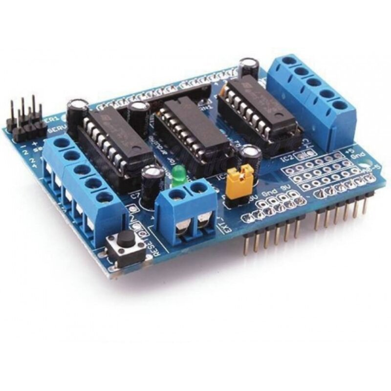 Motor Driver Shield Red Color L293D Motor Driver Shield for Arduino – Finerobo